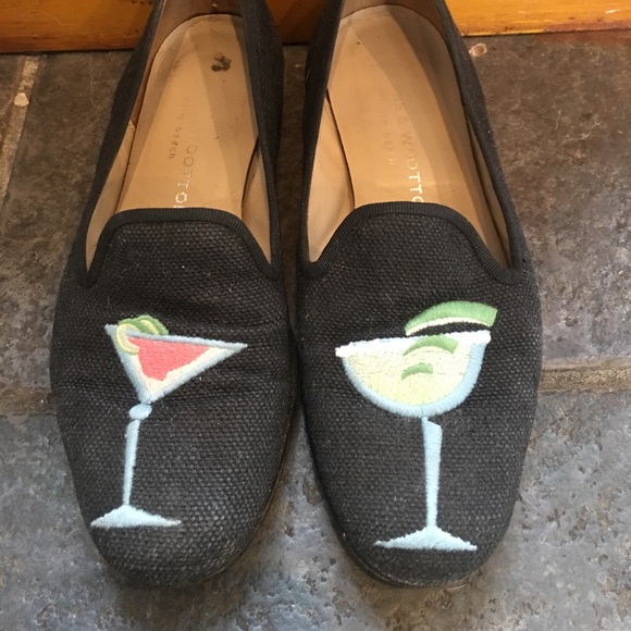Stubbs & Wootton Margarita Black Loafers Sz 5 1/2 - Picture 2 of 8